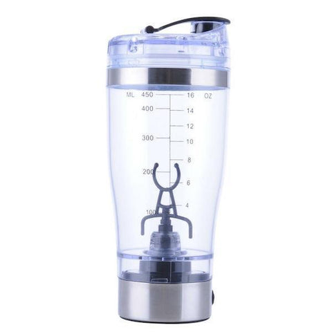 Electric 450ml Protein Shaker Mixer Bottle - Option for USB or Battery